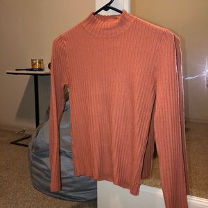 Peach/coral long sleeve turtleneck